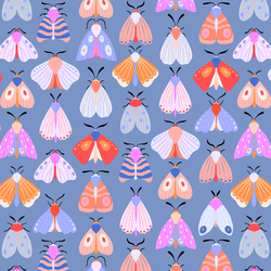 Moth Lovers in Periwinkle
