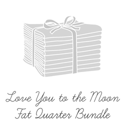 Love You to the Moon Flannel Fat Quarter Bundle in Blue