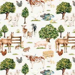 Farm Animals in Cream