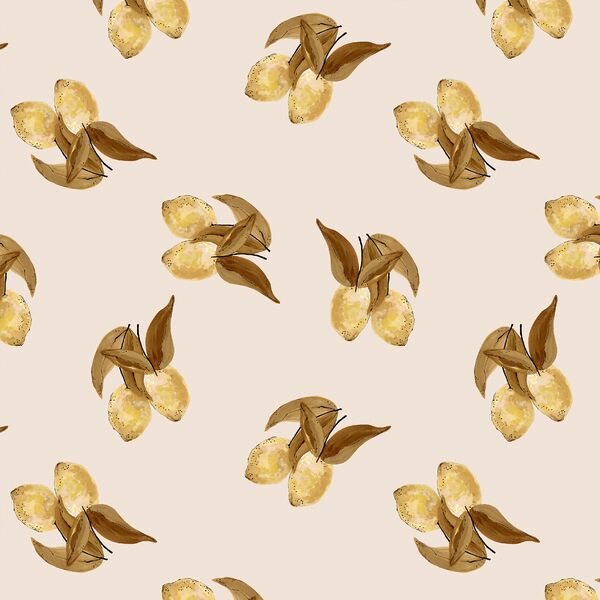 Vintage Lemons in Vintage White