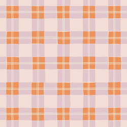Tartan Plaid in Lilac and Papaya