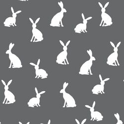 Cottontail Silhouette in Charcoal
