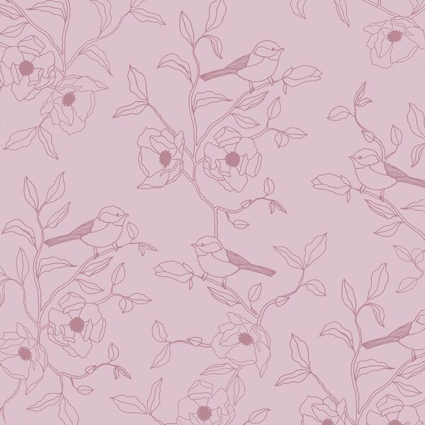 Sketched Birds in Lavender