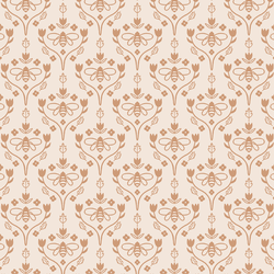 Vine Damask in Light Mahogany on Birch