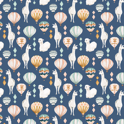 Little Llamas in Dark Periwinkle