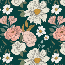 Claire Floral in Teal