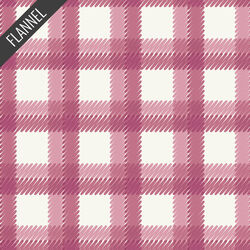 Scribbly Plaid Flannel in Pink