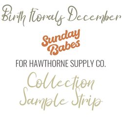 Birth Florals December Sample Strip
