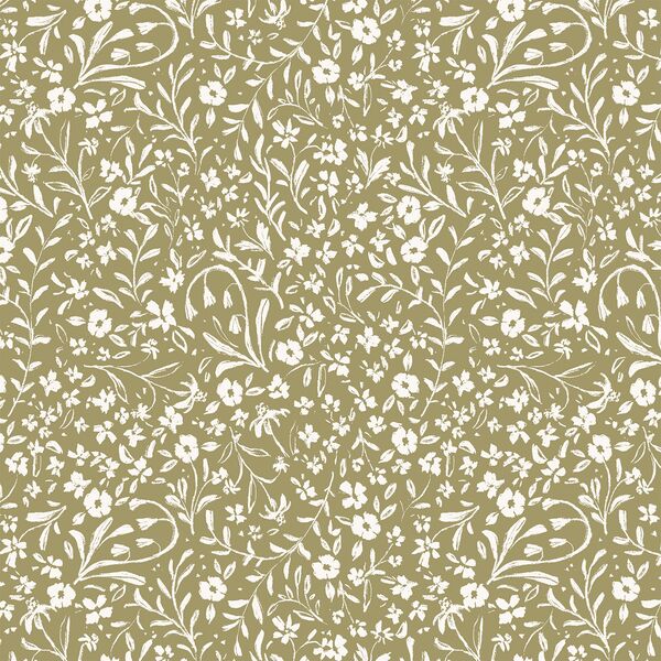 Woodland Calico in Sweet Pea Green
