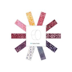 Rose Petal Blooms Batiks 2.5" Strip Roll in B