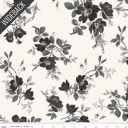 Large Floral Wideback in Ivory