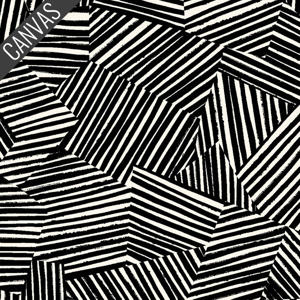 Lines Maze Canvas in White