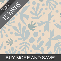 Boho Birds Flannel in Honeymoon - 15 Yard Bolt