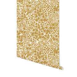 Silhouette Floral in Mustard on Light Cream