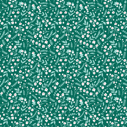 Winter Floral in Pine Green