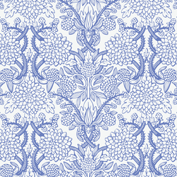 Burgeon in Dark Periwinkle on Pearl