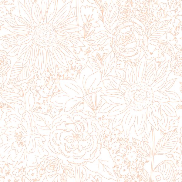 Paperie in Peachy Ember on White