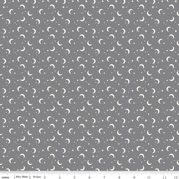 Moon & Stars in Gray