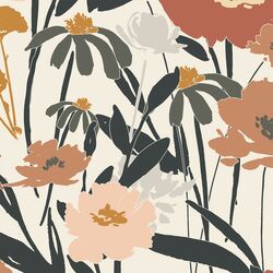 Large Meadow Flowers in Morning
