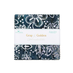 Expressions Batiks 5" Square Pack in Gray and Golden Arabella