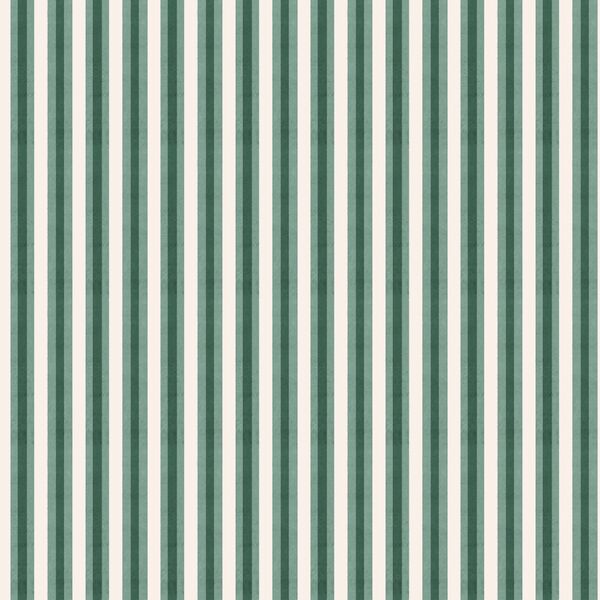 Winter Stripe in Pine on Alabaster