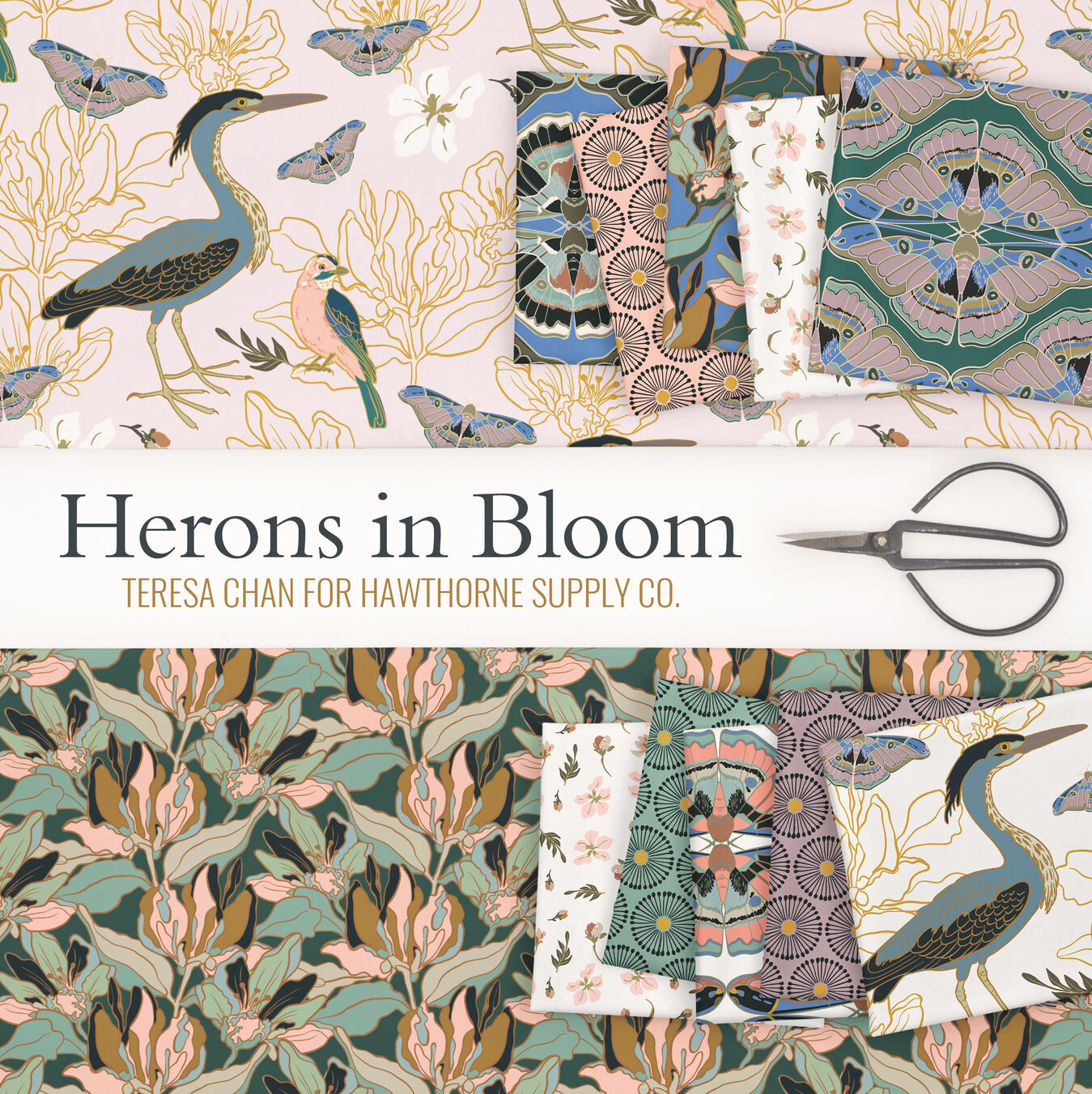 Herons in Bloom Poster Image