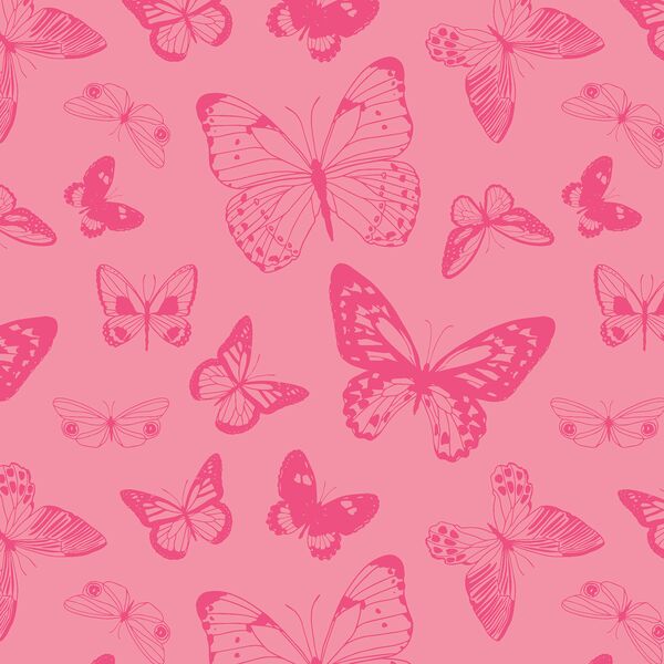 Summer Butterflies in Raspberry Pink