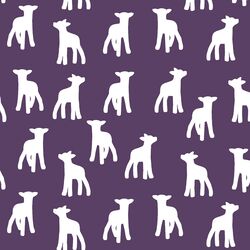 Lamb Silhouette in Aubergine