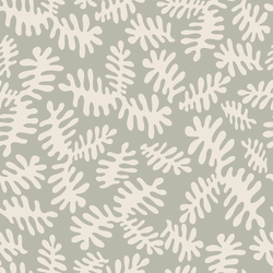Matisse Floral in Cream on Soft Olive