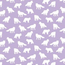 Little Fox Silhouette in Lilac