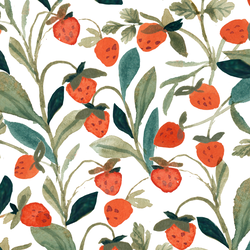 Strawberry Market in White