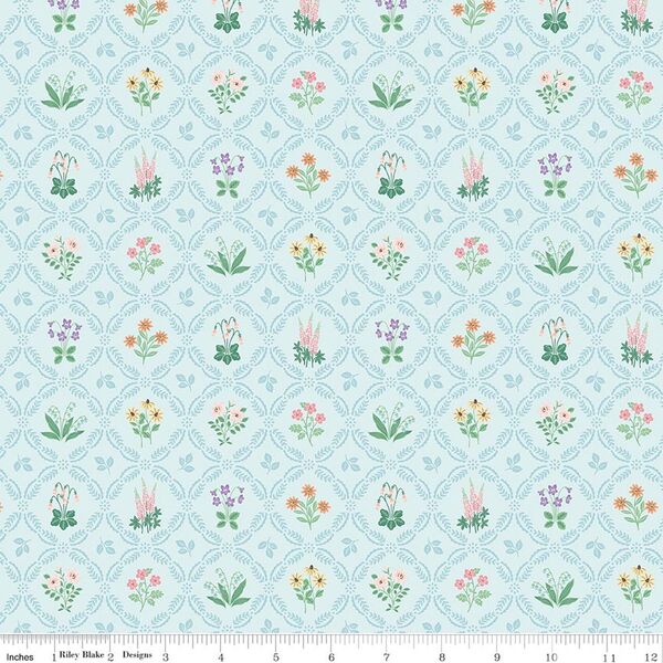 Medallion Floral in Blue
