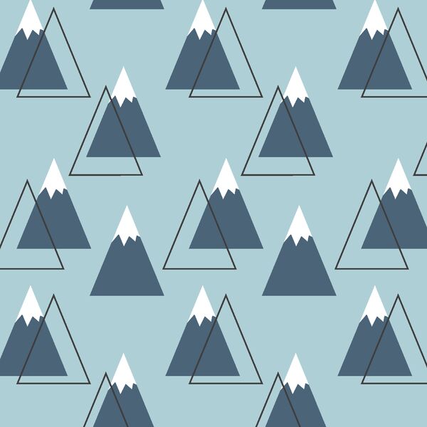 Mountain Peaks in Powder Blue