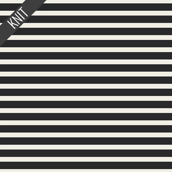 Striped Alike Knit in Caviar