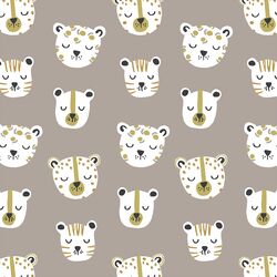 Jungle Cats in Taupe