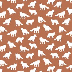 Little Fox Silhouette in Terracotta