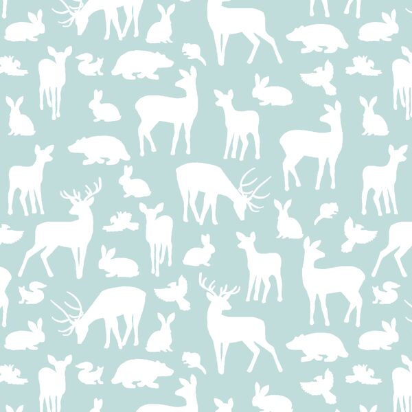 Forest Friends in Glacier Blue