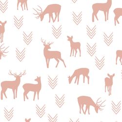 Deer Silhouette in Quartz on White