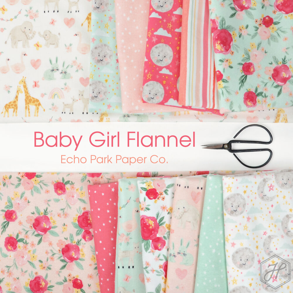 Baby Girl Flannel by Echo Park Paper Co Hawthorne Supply Co