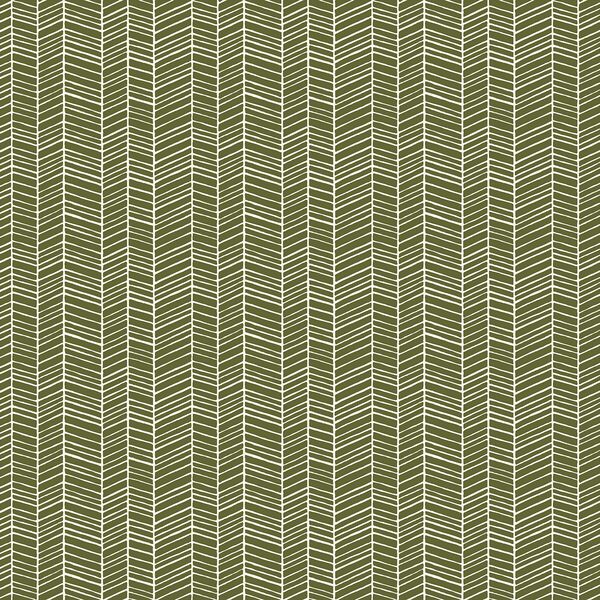 Little Herringbone in Forest Green