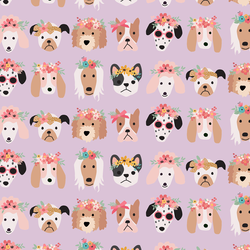 Flower Pups in Lilac