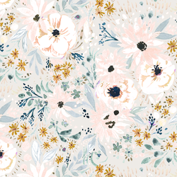 Autumn Sunflower Meadow in Crystal Pink