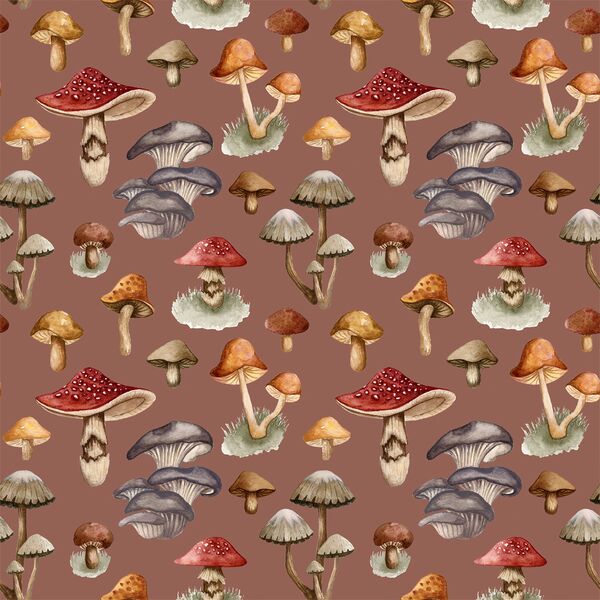 Fungi Fantasy in Rosy Autumn