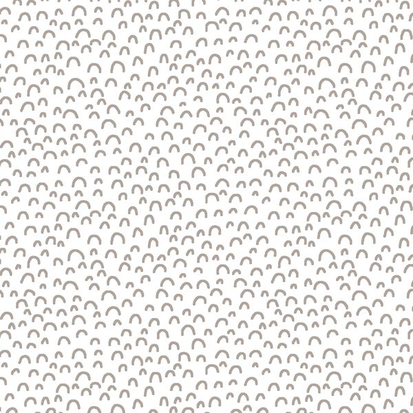 Doodle in Taupe on White