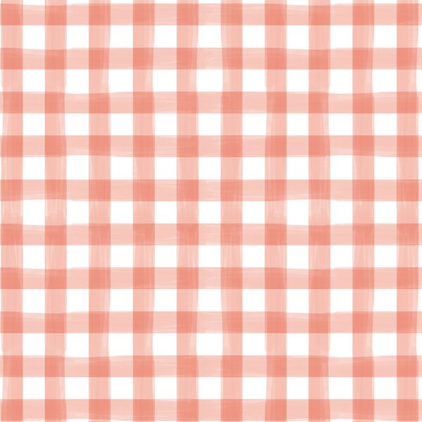 Watercolor Gingham in Pink Tulip