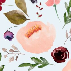 Large Trail Florals in Ice