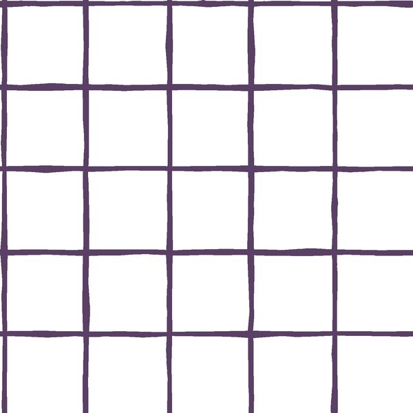 Windowpane in Aubergine on White