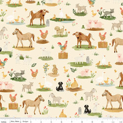 Animals On The Farm in Cream