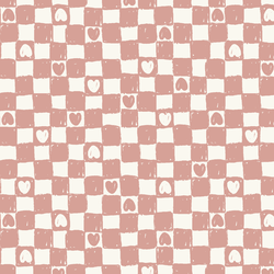 Painted Checks in Prehistoric Pink