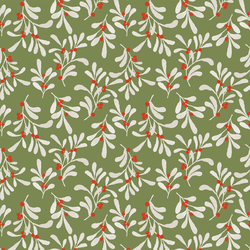 Playful Holly in Pine Green